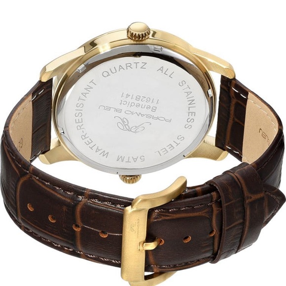 NWT NIB Men’s Porsamo Bleu Benedict double movement croc embossed leather strap - Picture 15 of 16